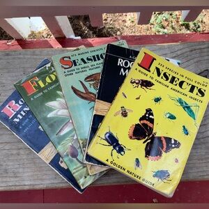 Vintage Nature Guides Five Assorted (Two Duplicates) Golden Guides